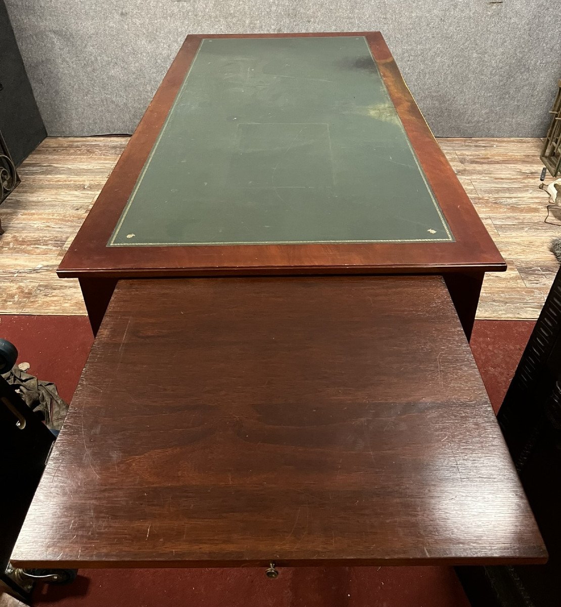 bureau Ministre double face style Empire en acajou vers 1900
